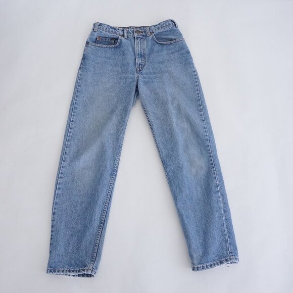 Vintage '90s Levi's 532 Mid Wash Straight Leg Blue Denim Jeans 32x30 - Picture 1 of 15